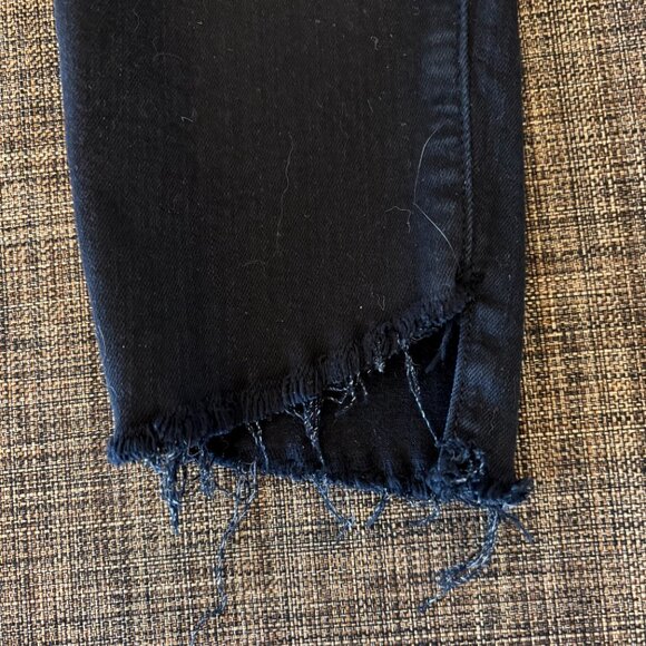 FRAME Denim Skinny Jeans, Size 26, Raw Hem, Dark Blue - Picture 5 of 8